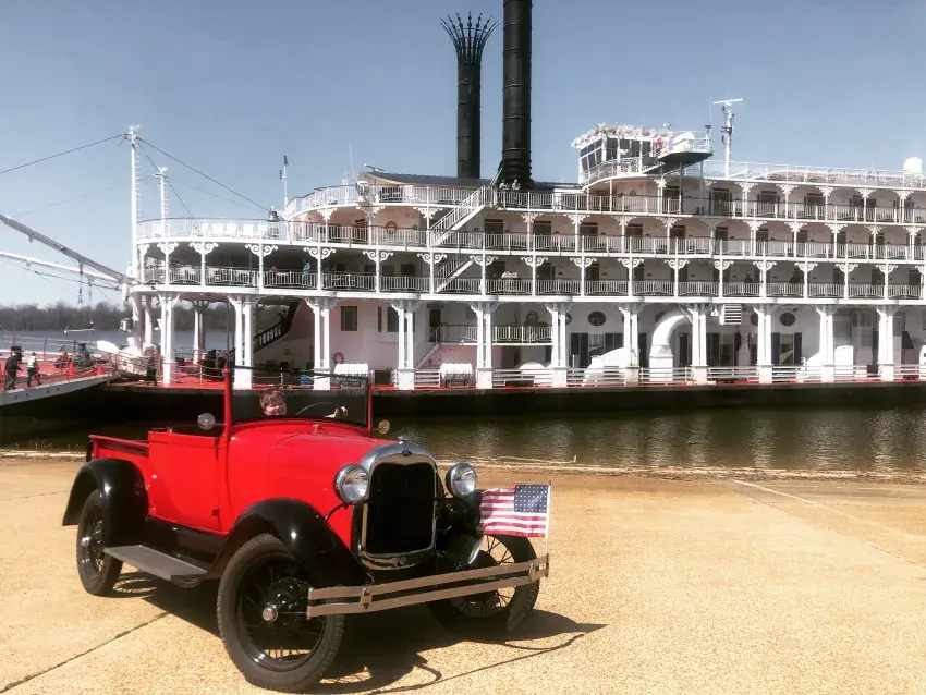 The American Queen paddle wheeler recently visited downtown Greenville.