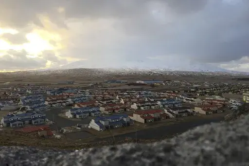 The buildings of the former Adak Naval Air Facility sit vacant in Alaska in April 2015. (Julia O'Malley/Anchorage Daily News via AP)
