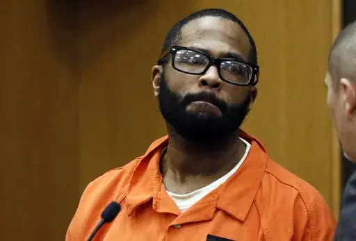 Willie Cory Godbolt looks around the courtroom, March 12, 2018, following his arraignment on capital murder charges, first-degree murder, attempted murder, kidnapping and armed robbery in the deaths of eight people, including a deputy sheriff, in Brookhaven, Miss. A majority of the Mississippi Supreme Court issued a ruling Thursday, March 7, 2024, affirming Godbolt's 2020 conviction in the killings, which occurred in 2017. (AP Photo/Rogelio V. Solis, File)