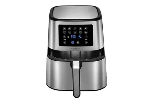 This image provided by Consumer Product Safety Commission shows an Insignia Air Fryer. On Friday, March 15, 2024, Best Buy is recalling more than 287,000 air fryers and air fryer ovens due to an overheating issue that can cause the products’ parts to melt or shatter, posing fire and laceration risks. According to the U.S. Consumer Product Safety Commission, the Insignia-branded air fryer ovens can overheat — and their glass doors can shatter as a result. The air fryers’ handles can also me