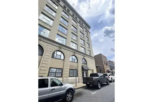 This Sept. 19, 2020 photo shows a downtown Johnson City, Tenn. building where Sean Williams reportedly lived. (WJHL via AP, File)