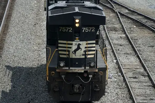 Norfolk Southern locomotives are moved in Norfolk Southern's Conway Terminal in Conway, Pa., June 17, 2023. Lawyers and unions who represent rail workers say there is a clear pattern across the industry of railroads retaliating against workers who report safety violations or injuries on the job. (AP Photo/Gene J. Puskar, File)