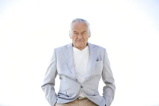 Polish filmmaker Jerzy Skolimowski poses for a portrait in Santa Monica, Calif. on Dec. 3, 2022, to promote his film "EO.". (Photo by Rebecca Cabage/Invision/AP)