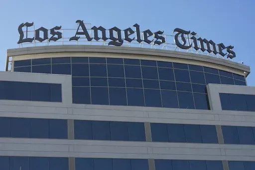 The Los Angeles Times newspaper headquarters is shown in El Segundo, Calif., Jan. 23, 2024. (AP Photo/Damian Dovarganes, File)