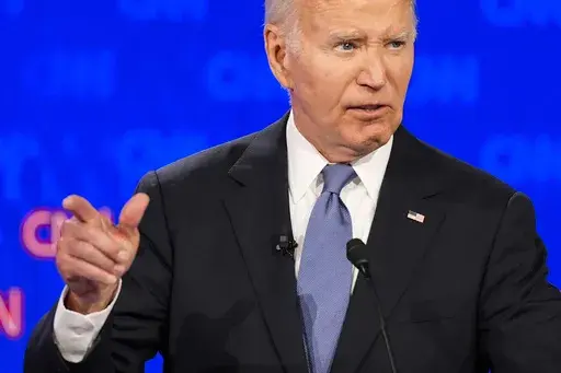 President Joe Biden, speaks during a presidential debate hosted by CNN with Republican presidential candidate former President Donald Trump, June 27, 2024, in Atlanta. Political opponents, armchair pundits and even nervous supporters are demanding that President Joe Biden undergo cognitive testing after his dismal debate performance – even though his physician says he gets, and passes, an annual neurologic exam. (AP Photo/Gerald Herbert, File)