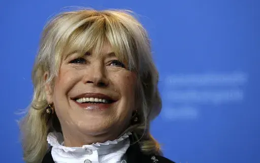 British actress and singer Marianne Faithfull poses during a photo-call for her movie 'Irina Palm' at the 57th International Film Festival Berlin 'Berlinale' in Berlin, Tuesday, Feb. 13, 2007. (AP Photo/Markus Schreiber, File)