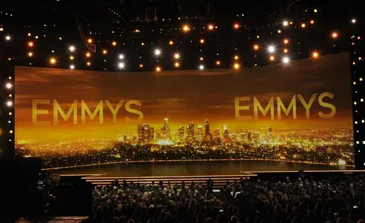 This Sept. 22, 2019 file photo shows a view of the stage at the 71st Primetime Emmy Awards in Los Angeles. The 75th Primetime Emmy Awards has been postponed due the the ongoing actors and writers strikes that essentially shut down Hollywood. (Photo by Chris Pizzello/Invision/AP, File)