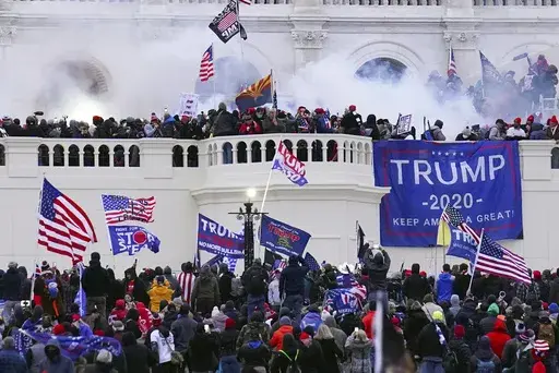 Rioters storm the West Front of the U.S. Capitol Jan. 6, 2021, in Washington. (AP Photo/John Minchillo, File)