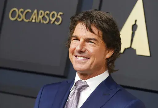 Tom Cruise arrives at the 95th Academy Awards Nominees Luncheon on Monday, Feb. 13, 2023, at the Beverly Hilton Hotel in Beverly Hills, Calif. (Photo by Jordan Strauss/Invision/AP)