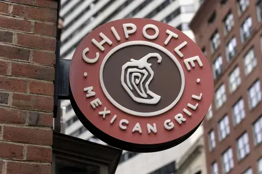 The Chipotle Mexican Grill logo is seen on a storefront, Friday, Oct. 14, 2022, in Boston. On Monday, March 27, 2023, union officials said Chipotle Mexican Grill has agreed to pay $240,000 to former employees as part of a settlement stemming from a complaint that the company violated federal law by closing a restaurant where workers wanted to unionize. (AP Photo/Michael Dwyer, File)