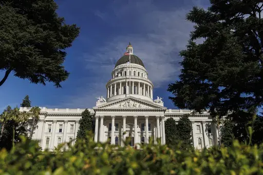 The dome is photographed at the California State Capitol on Monday, Aug. 5, 2024, in Sacramento, Calif. (AP Photo/Juliana Yamada, File)