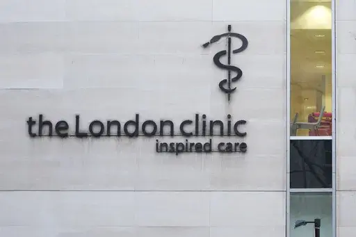 A general view of The London Clinic where Kate, Princess of Wales is recovering from surgery, in London, Wednesday, Jan. 17, 2024. A British privacy watchdog said Wednesday, March 20, 2024, it is looking into a report that staff at a private London hospital tried to access the Princess of Wales’ medical records while she was a patient for abdominal surgery. (AP Photo/Kin Cheung, File)