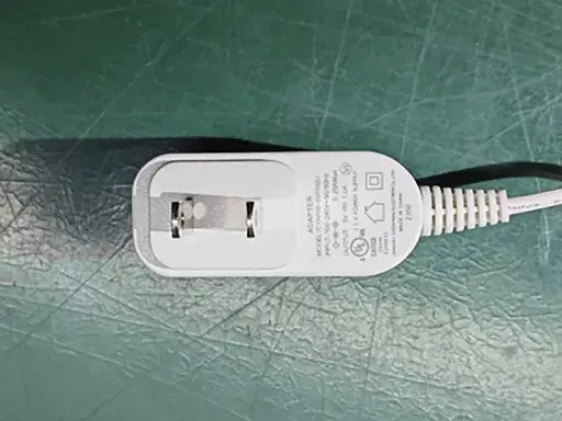 This photo provided by the U.S. Consumer Product Safety Commission shows an example of a power adapter sold with the Rest 1st Generation sound machine being recalled Wednesday, July 3, 2024. Hatch Baby is recalling nearly 1 million power adapters sold with sound machines marketed to help infants and young children sleep due to a shock hazard.