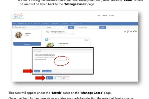 This image shows part of the user guide for Adoption-Share's Family-Match software in Florida, Georgia and Virginia dated April 2023. An Associated Press investigation found that Adoption-Share's tool – among the few adoption algorithms on the market in 2023 – has produced limited results in the states where it has been used, according to the organization’s self-reported data that AP obtained through public records requests from state and local agencies. (AP Photo)
