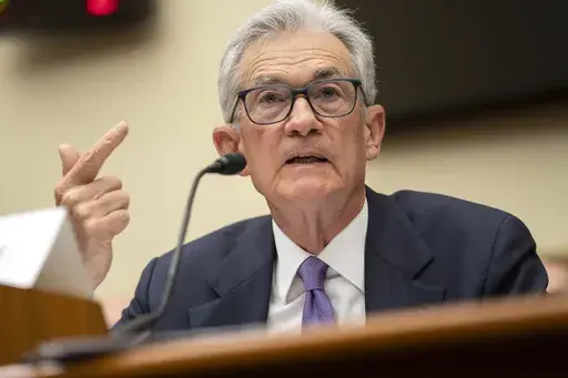 Federal Reserve Board Chair Jerome Powell speaks during his appearance before the House Financial Services Committee on Capitol Hill, March 6, 2024, in Washington. The Federal Reserve is set this week to leave interest rates unchanged for a fifth straight time. (AP Photo/Mark Schiefelbein, File)