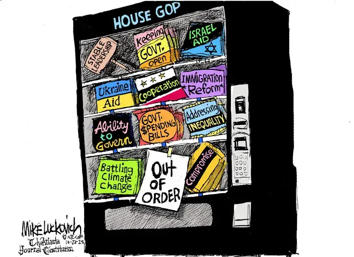 Mike Luckovich for Oct 22, 2023