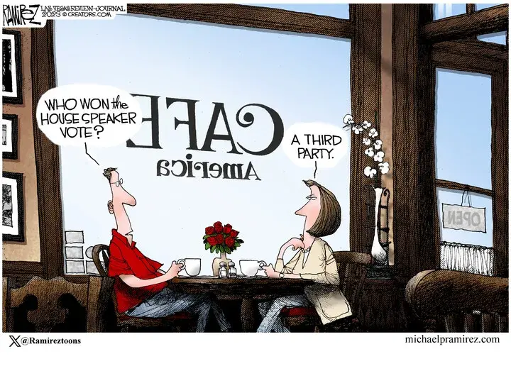 Michael Ramirez for Oct 20, 2023