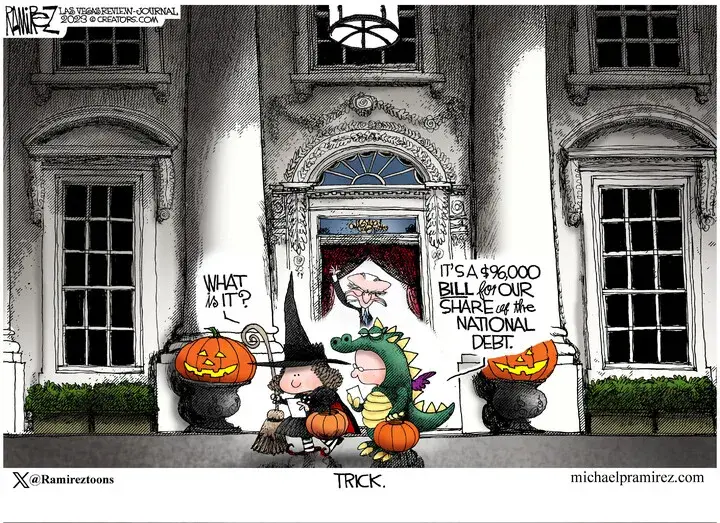 Michael Ramirez for Oct 31, 2023